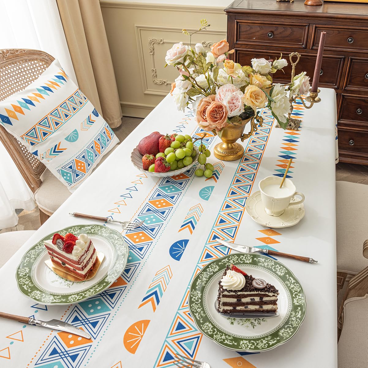 Amazon｜SXYITEテーブルクロス 撥水 北欧 table cloth 長方形 無地